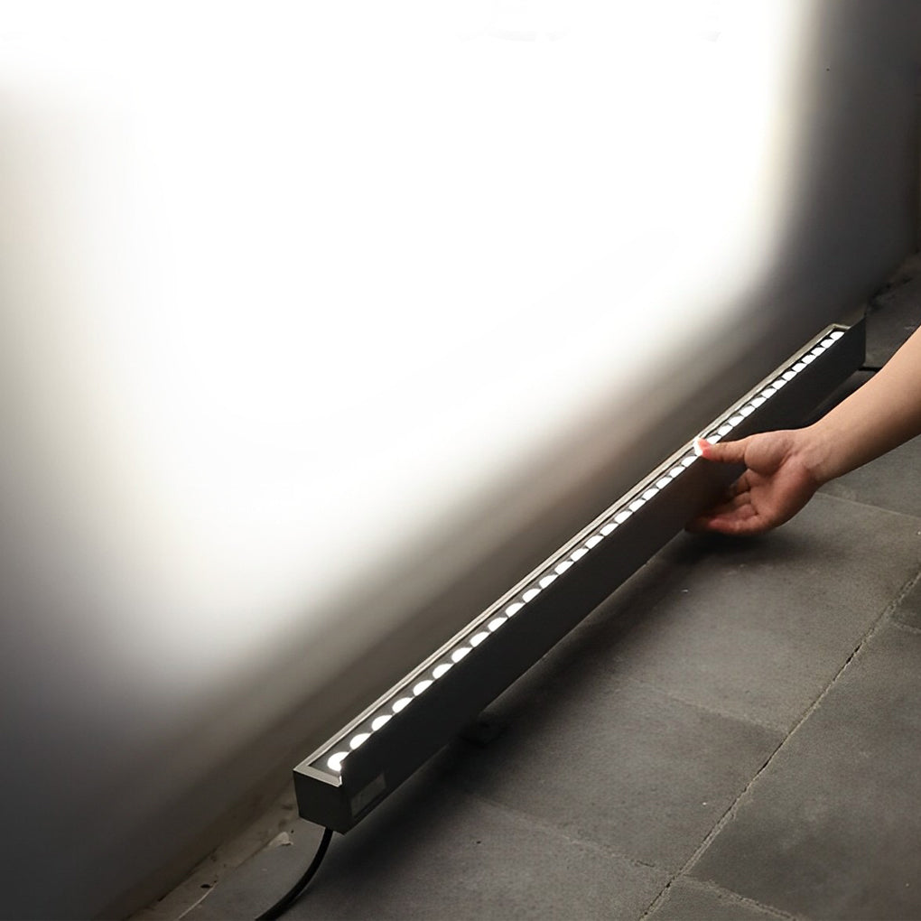LED Outdoor Wall Washer Light with Baffle Modern Linear Uplight DC24V