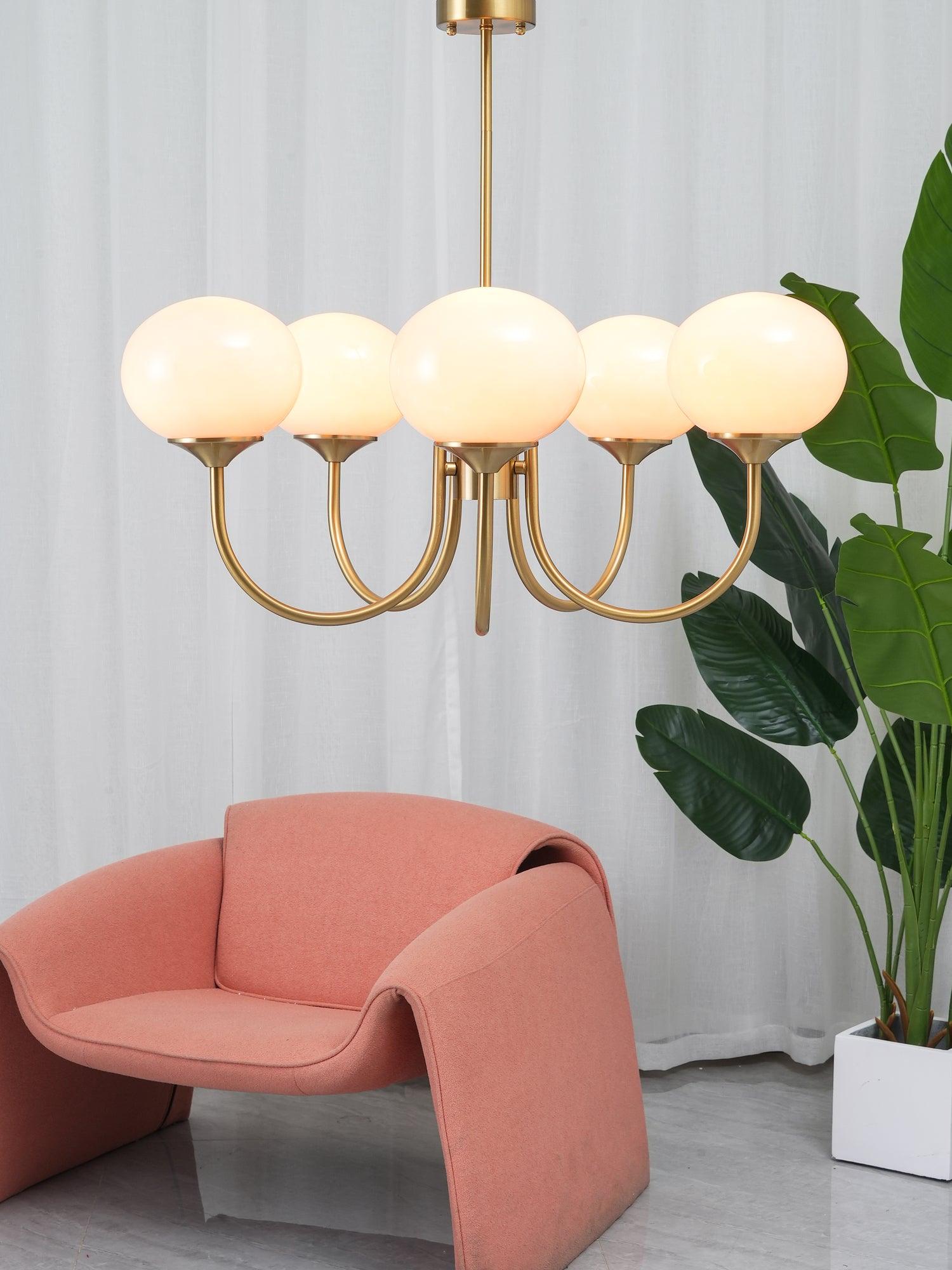 Modern Glass Globe Chandelier Ceiling Light Fixture