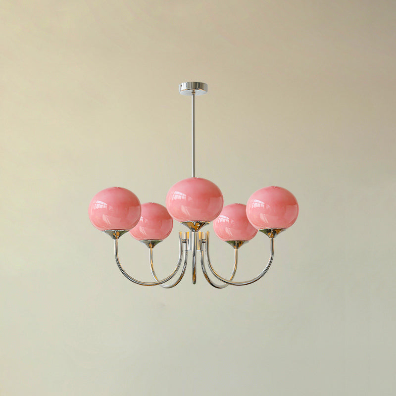 Modern Glass Globe Chandelier Ceiling Light Fixture