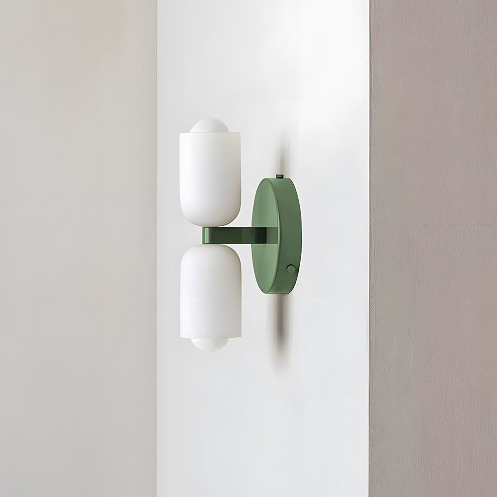 Modern Cream Double Head Wall Light – E14 LED Indoor Sconce