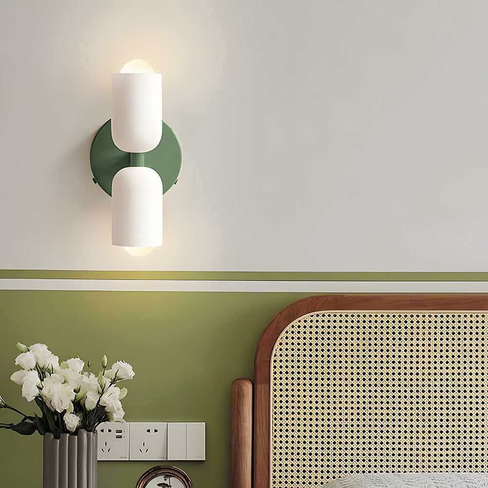 Modern Cream Double Head Wall Light – E14 LED Indoor Sconce