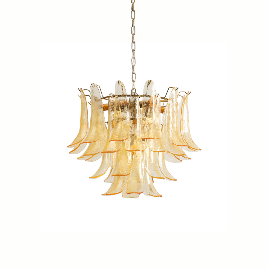 Murano Style Glass Petal Chandelier for Dining or Living Room