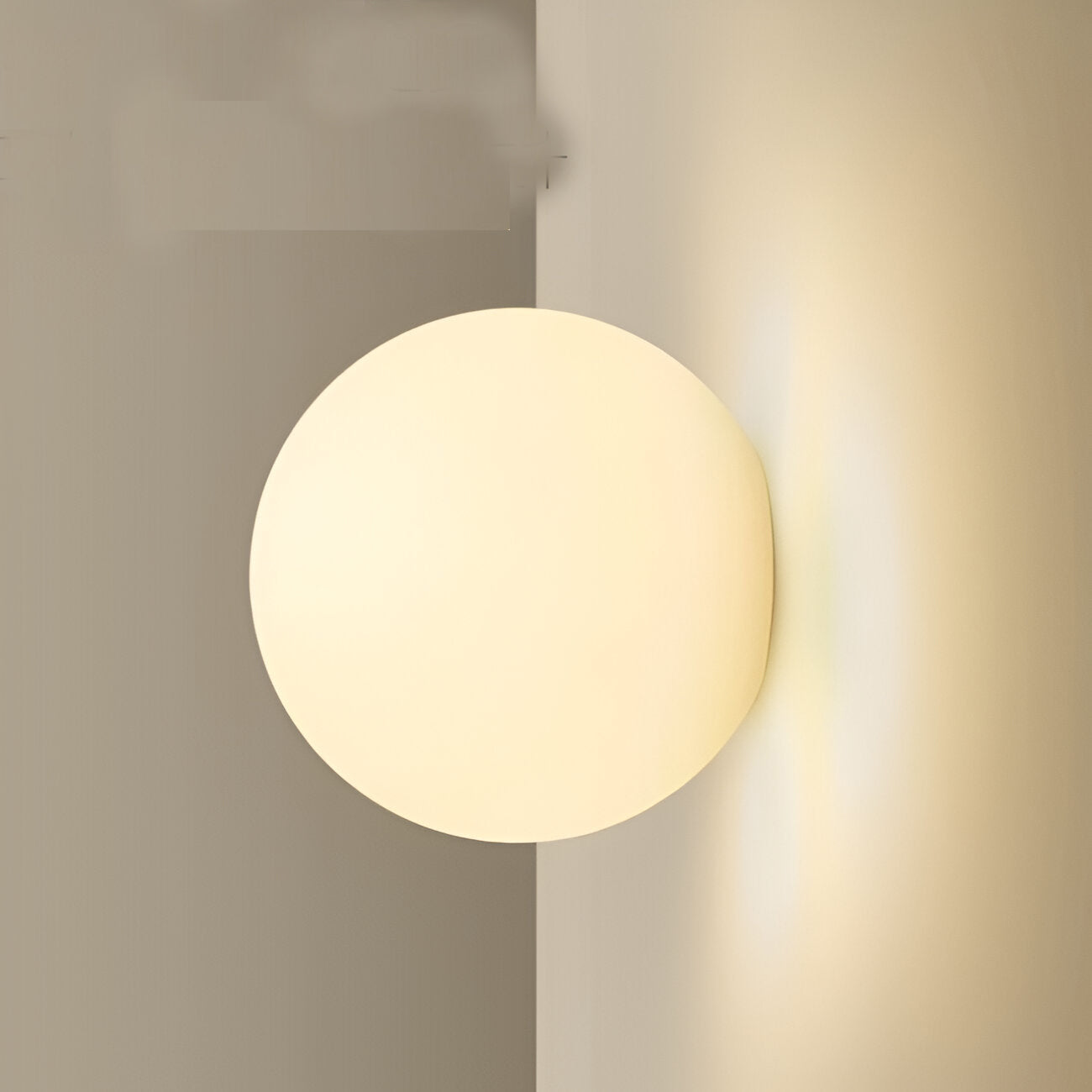 Minimalist Round Glass Wall Light Modern LED Fixture