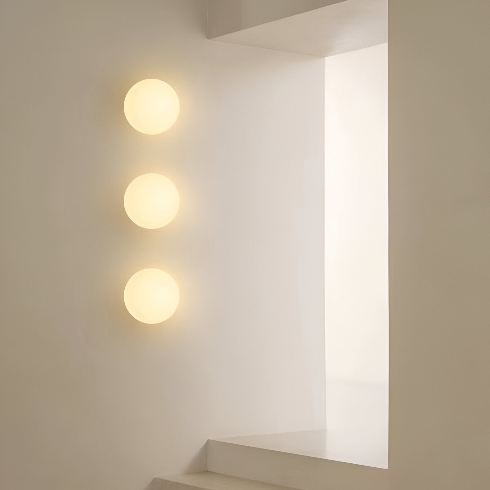 Minimalist Round Glass Wall Light Modern LED Fixture
