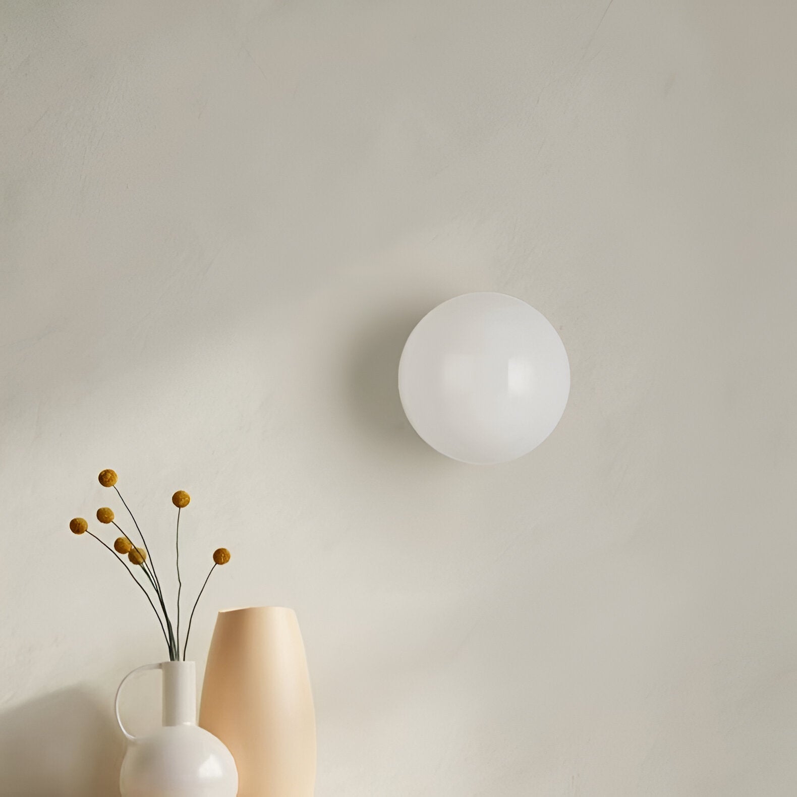 Minimalist Round Glass Wall Light Modern LED Fixture