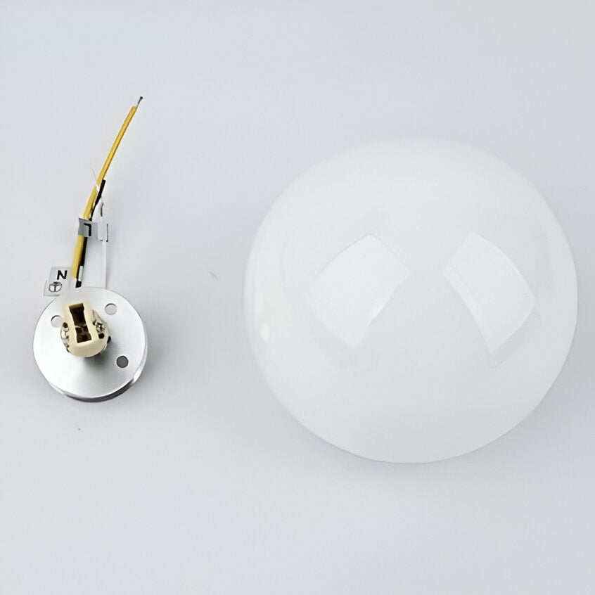 Minimalist Round Glass Wall Light Modern LED Fixture