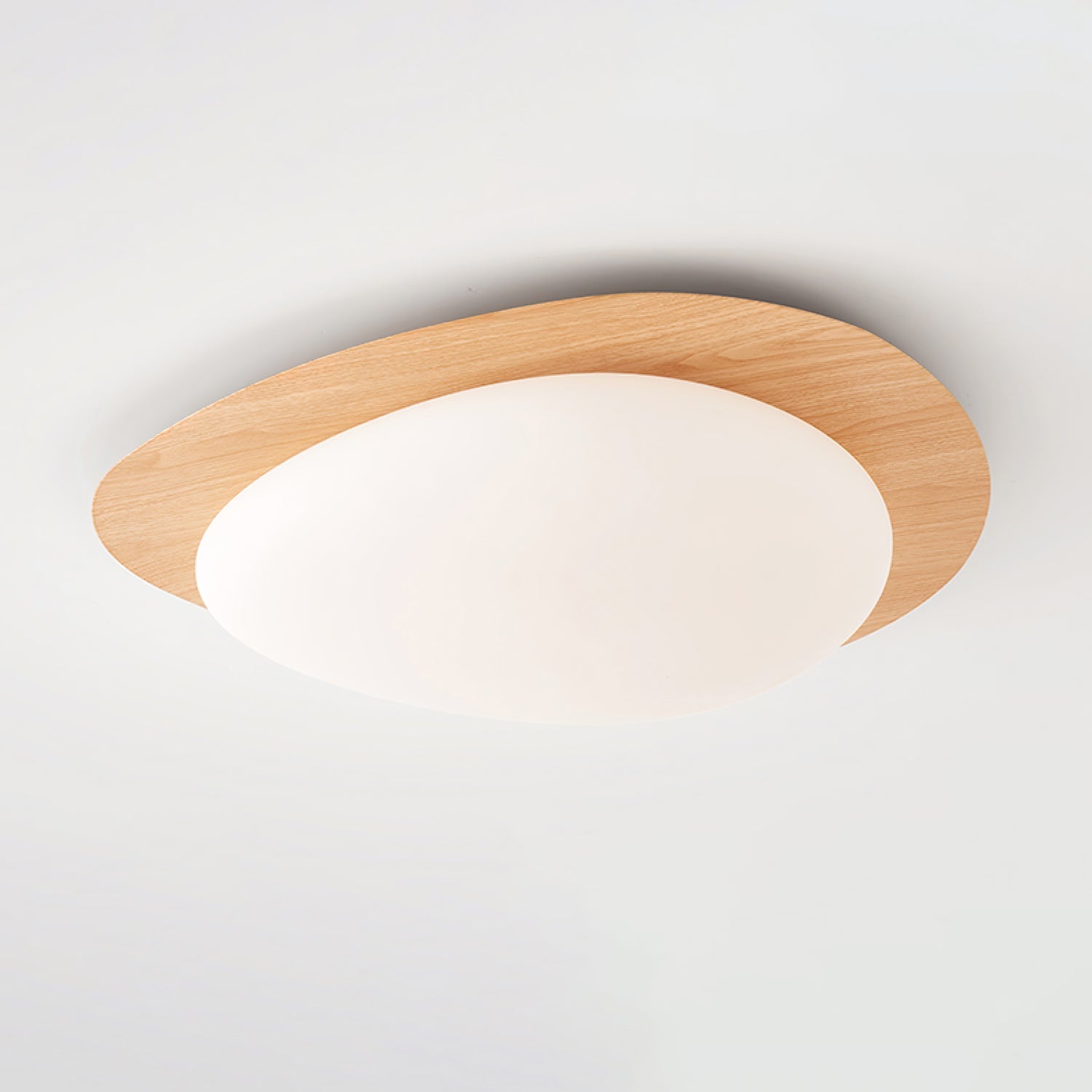 Muto Pebble Walnut LED Ceiling Light for Living Room or Dining Room