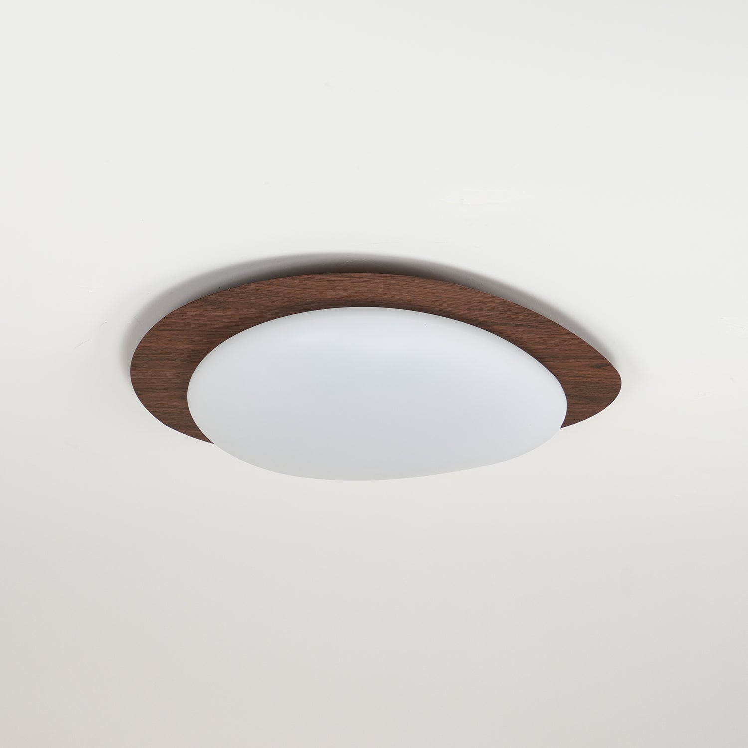 Muto Pebble Walnut LED Ceiling Light for Living Room or Dining Room