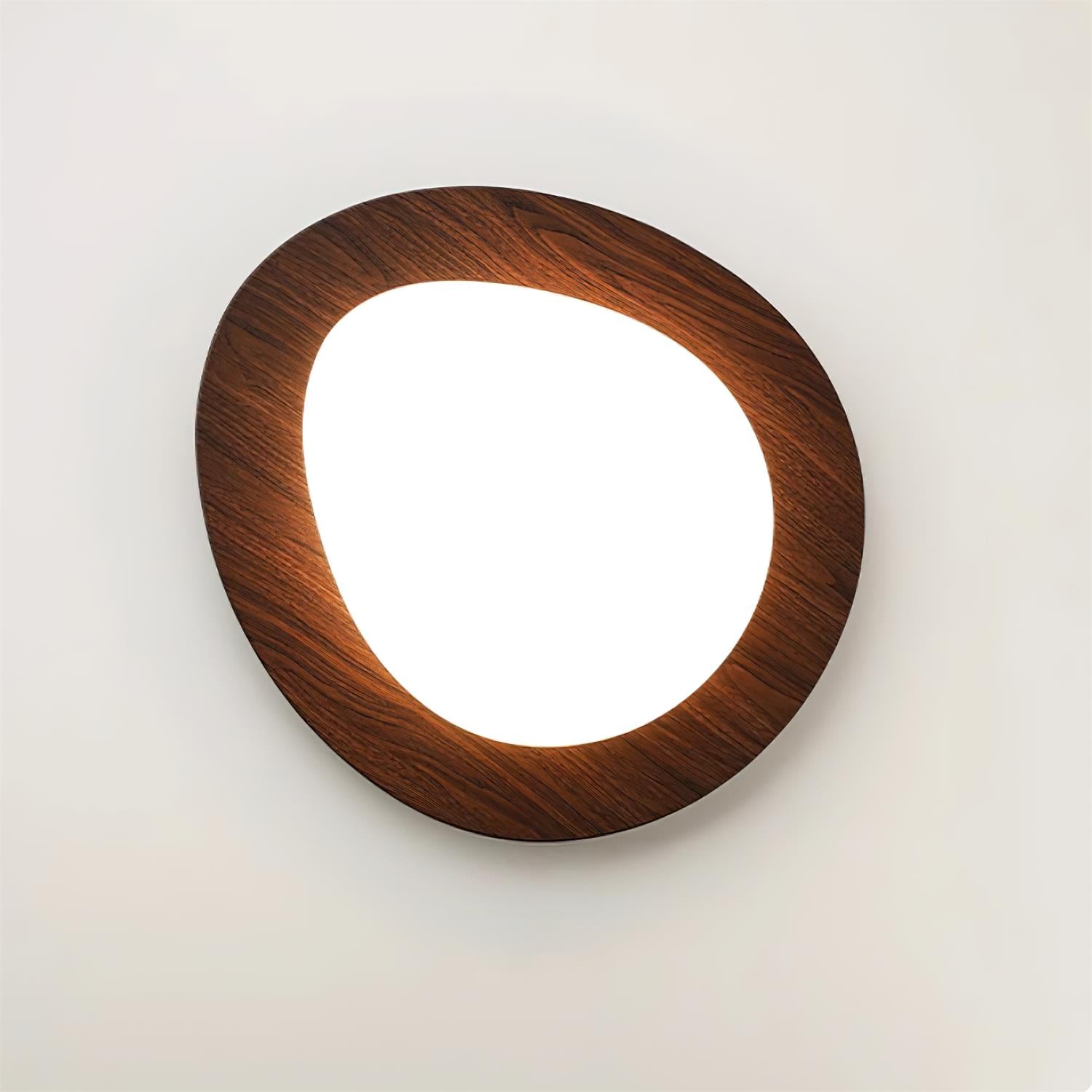 Muto Pebble Walnut LED Ceiling Light for Living Room or Dining Room