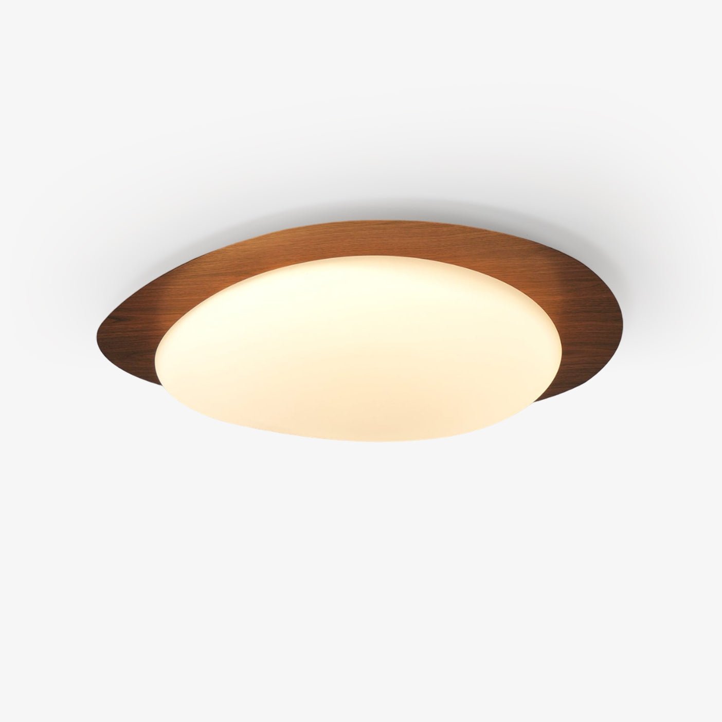 Muto Pebble Walnut LED Ceiling Light for Living Room or Dining Room
