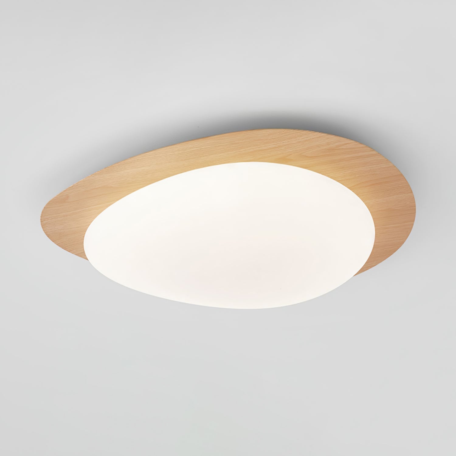 Muto Pebble Walnut LED Ceiling Light for Living Room or Dining Room