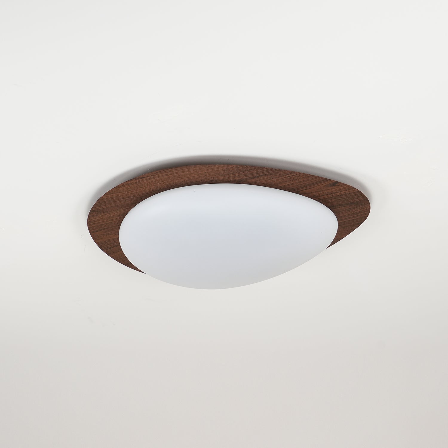 Muto Pebble Walnut LED Ceiling Light for Living Room or Dining Room