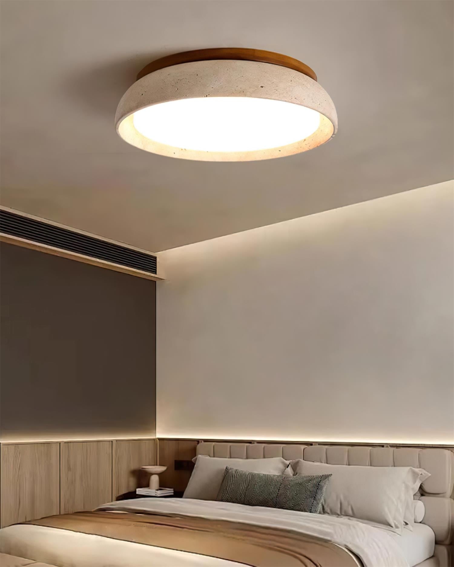 Modern Travertine LED Ceiling Light