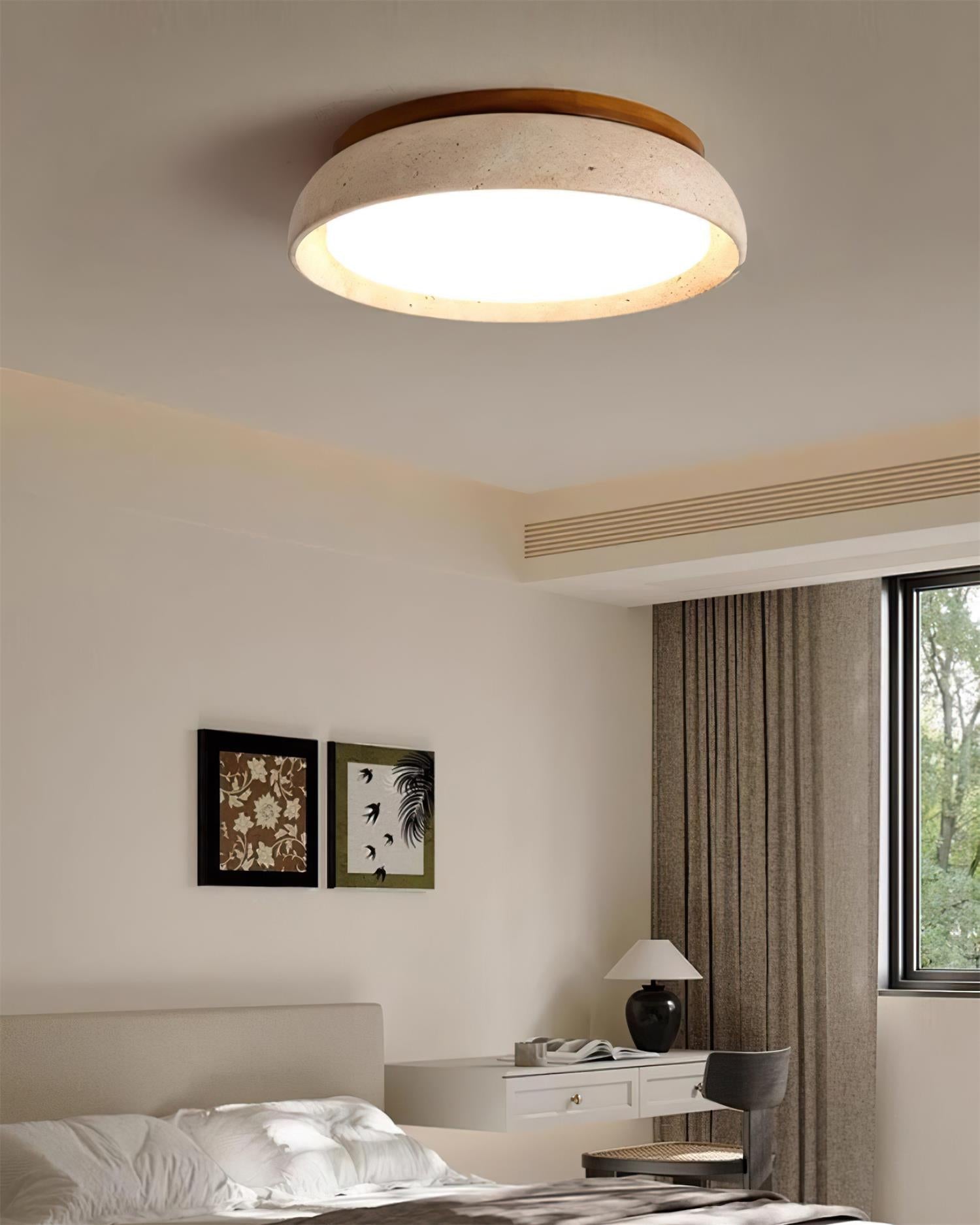 Modern Travertine LED Ceiling Light