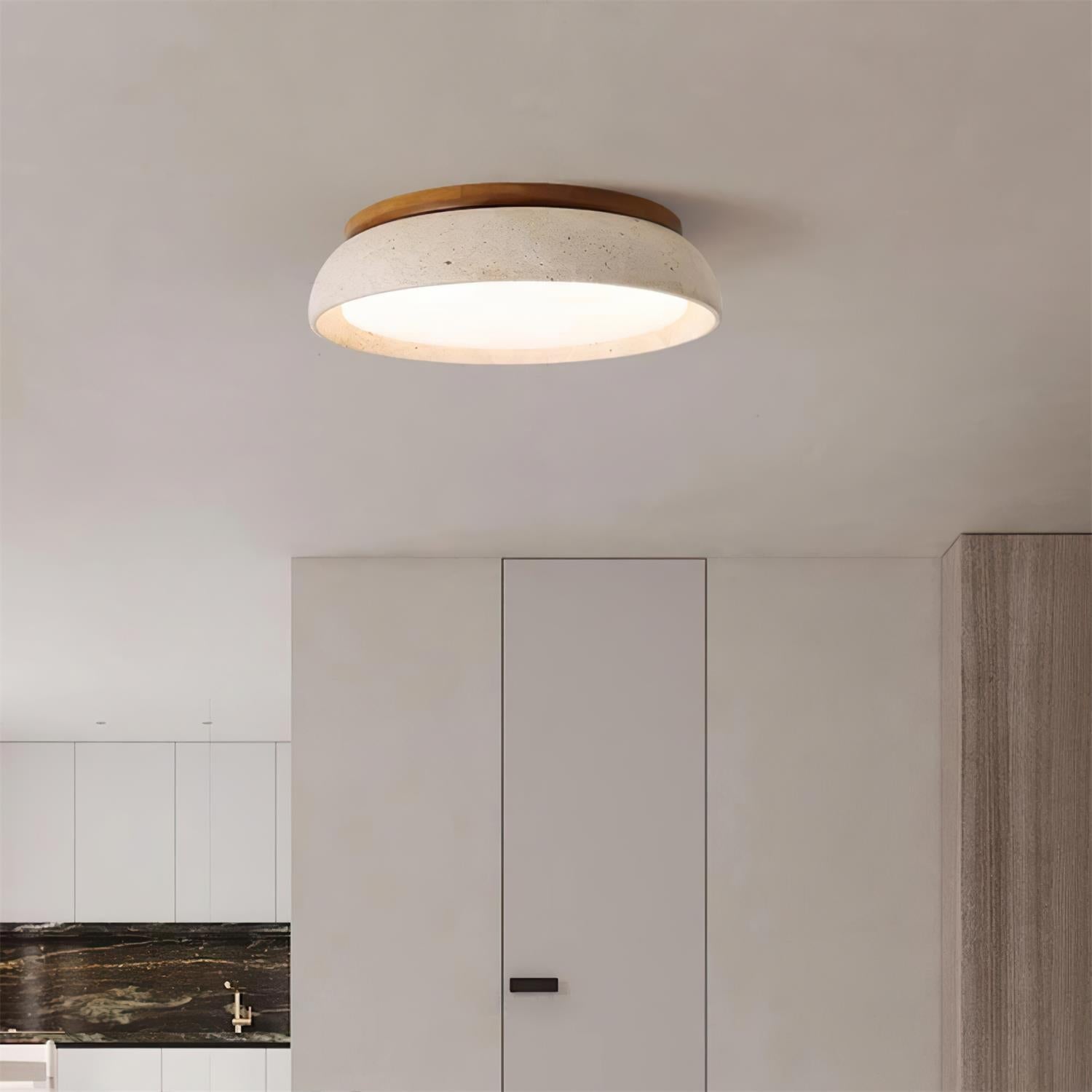 Modern Travertine LED Ceiling Light
