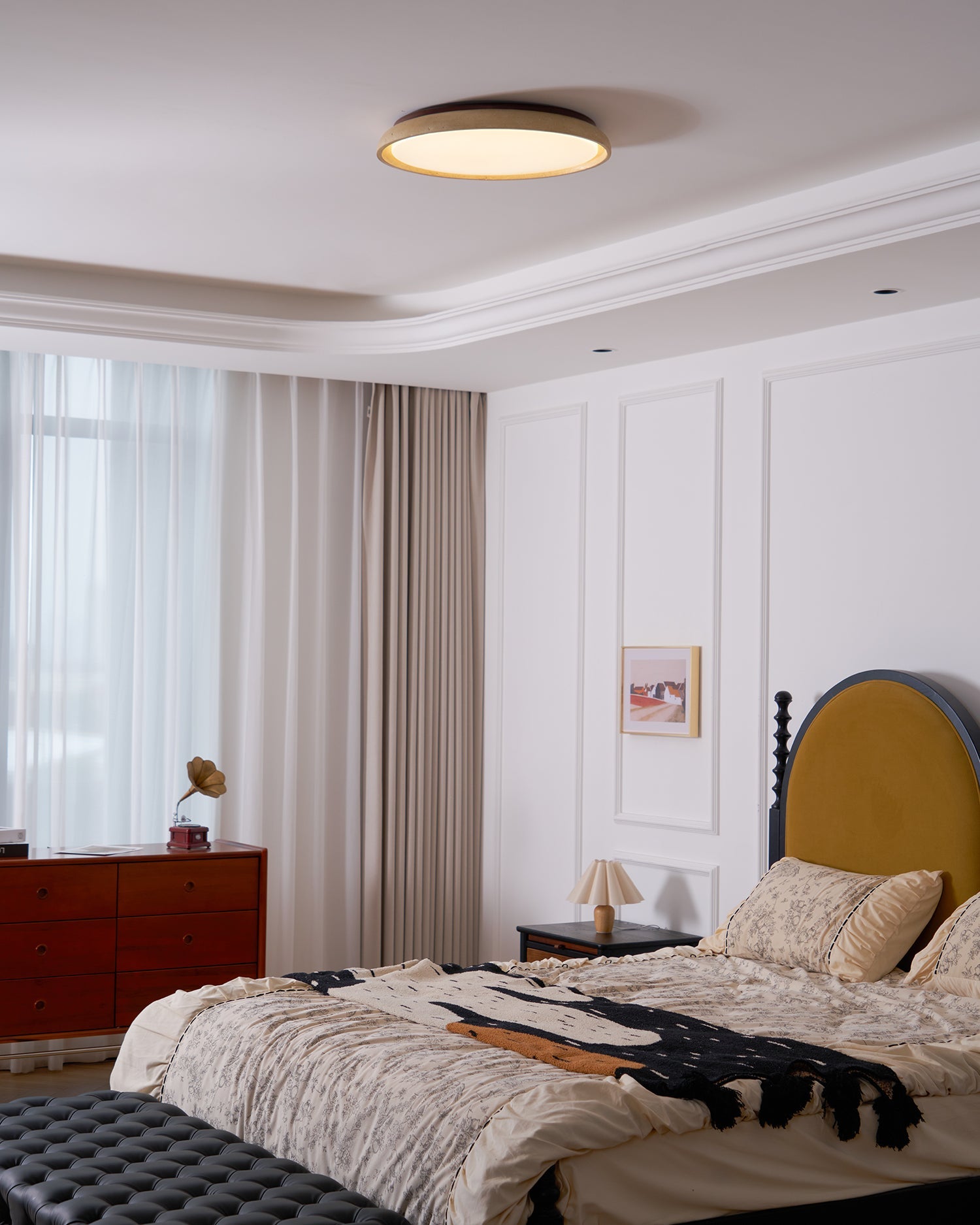 Modern Travertine LED Ceiling Light