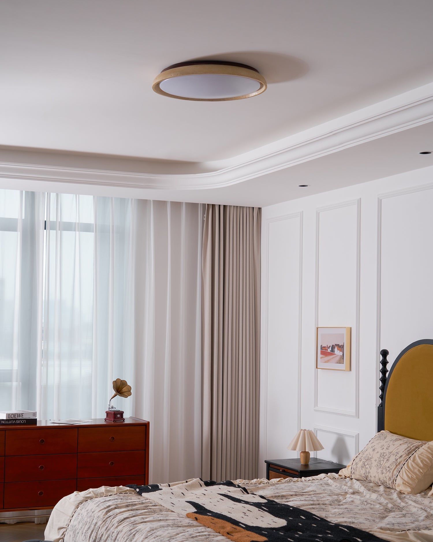 Modern Travertine LED Ceiling Light