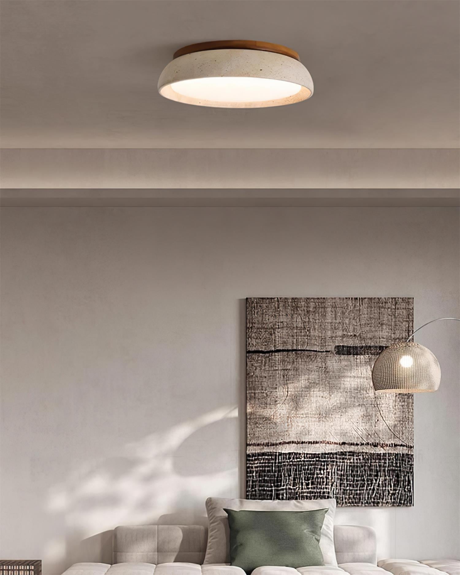 Modern Travertine LED Ceiling Light