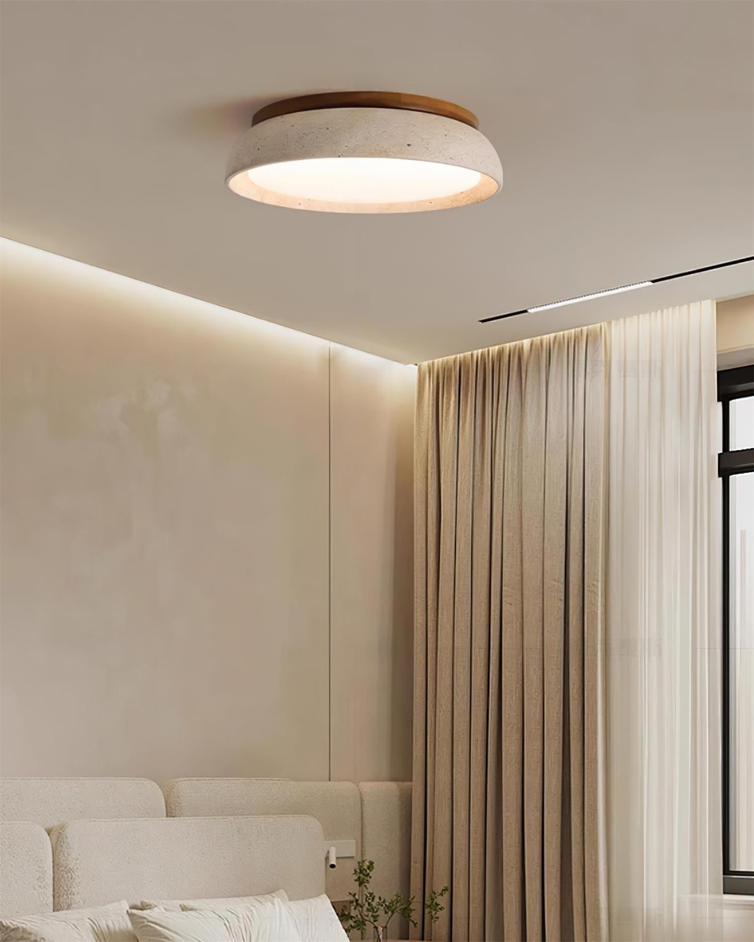 Modern Travertine LED Ceiling Light