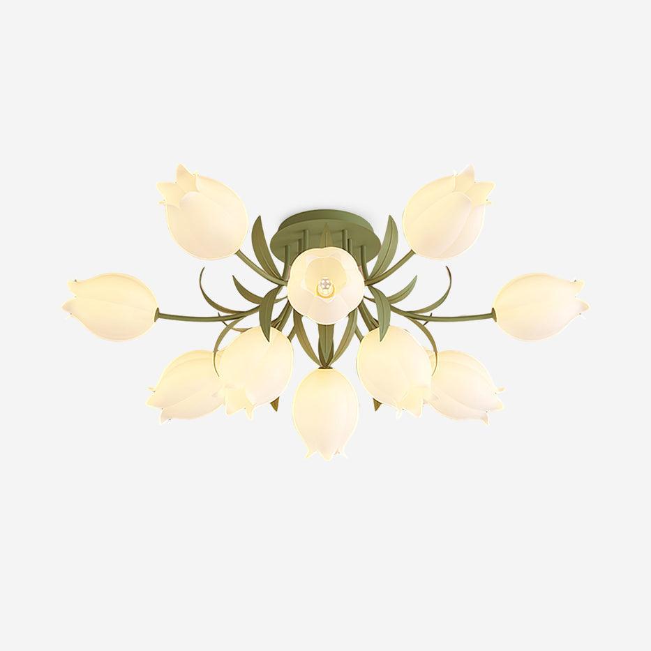 Floral Cream Lily Ceiling Light