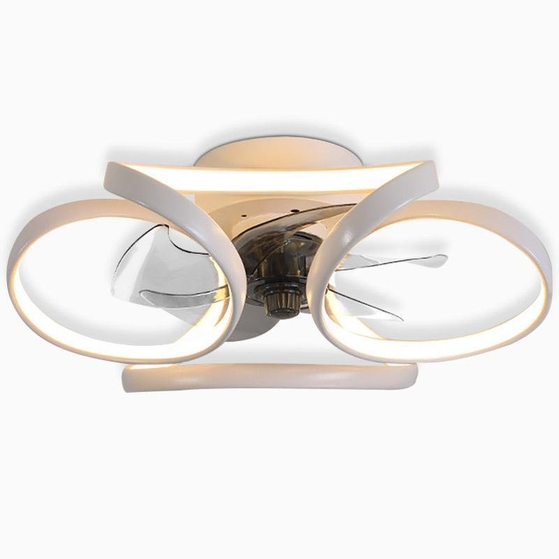 Modern Flower LED Ceiling Fan Light with Remote