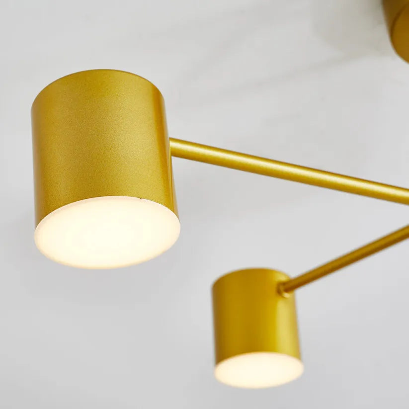 Modern Flush Mount 6 Light LED Ceiling Lamp with Three Color Modes