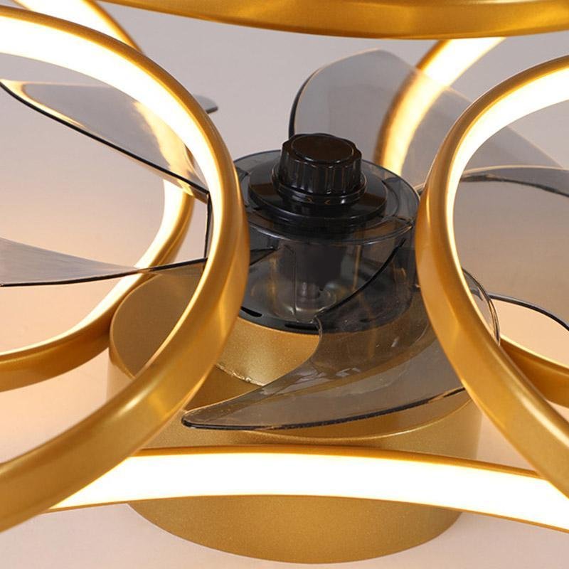 Modern Flower LED Ceiling Fan Light with Remote