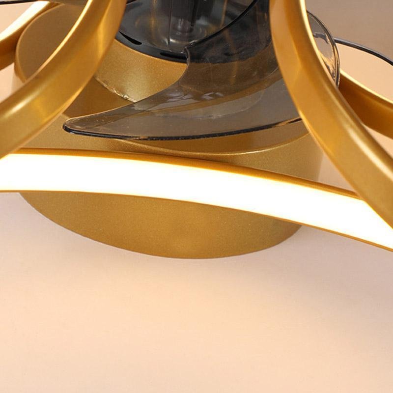 Modern Flower LED Ceiling Fan Light with Remote