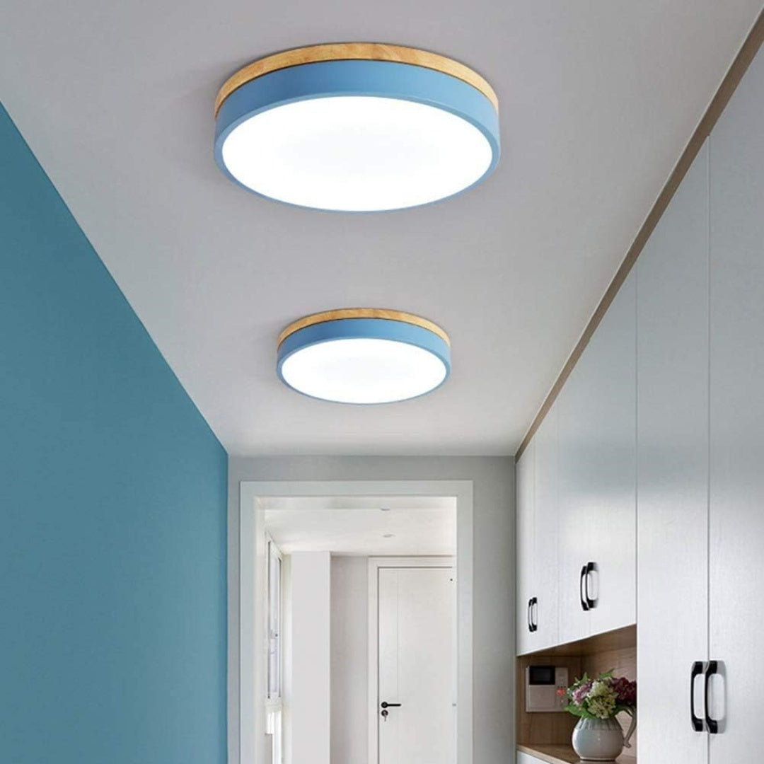 Natural Flush Mount LED Ceiling Light with Soft Ambient Glow