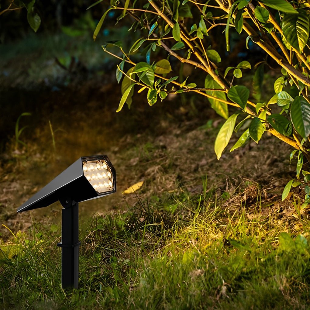 Adjustable Solar LED Landscape Spotlight Waterproof RGB and Warm White