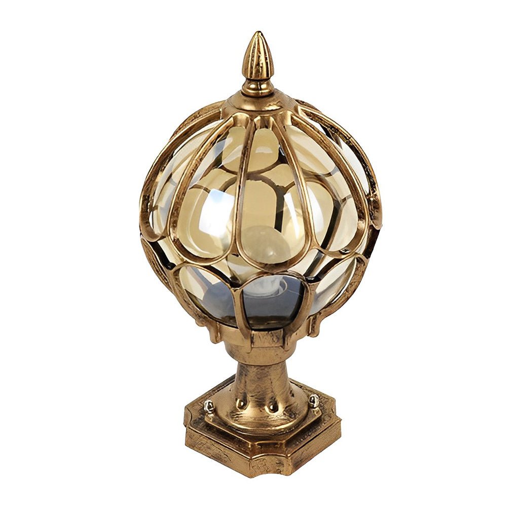 Vintage Globe Glass Outdoor Pier Mount Post Light