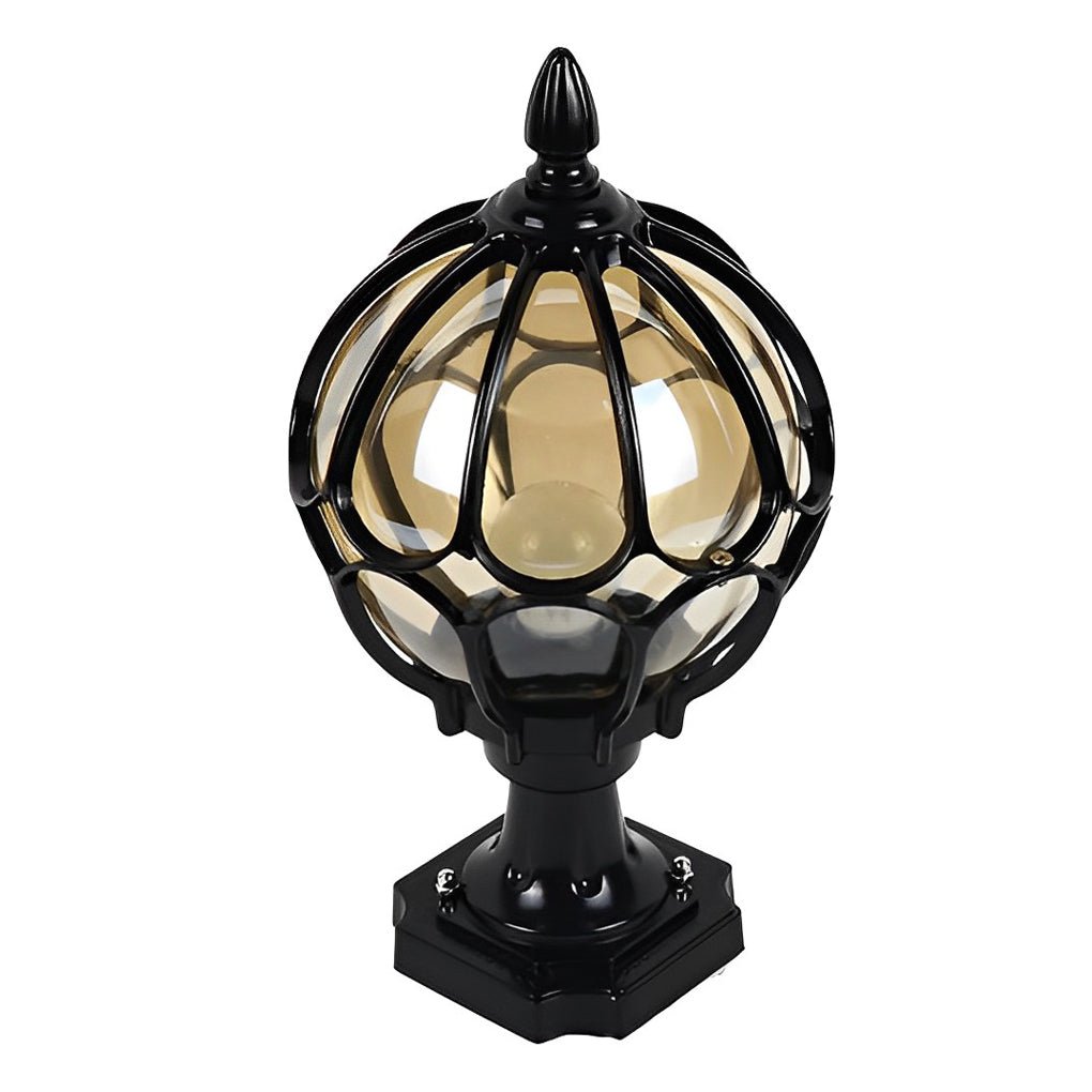 Vintage Globe Glass Outdoor Pier Mount Post Light