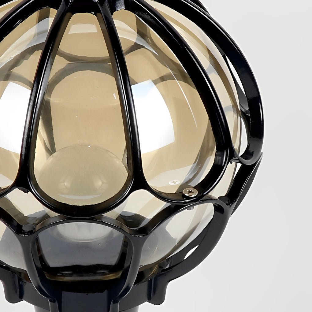 Vintage Globe Glass Outdoor Pier Mount Post Light
