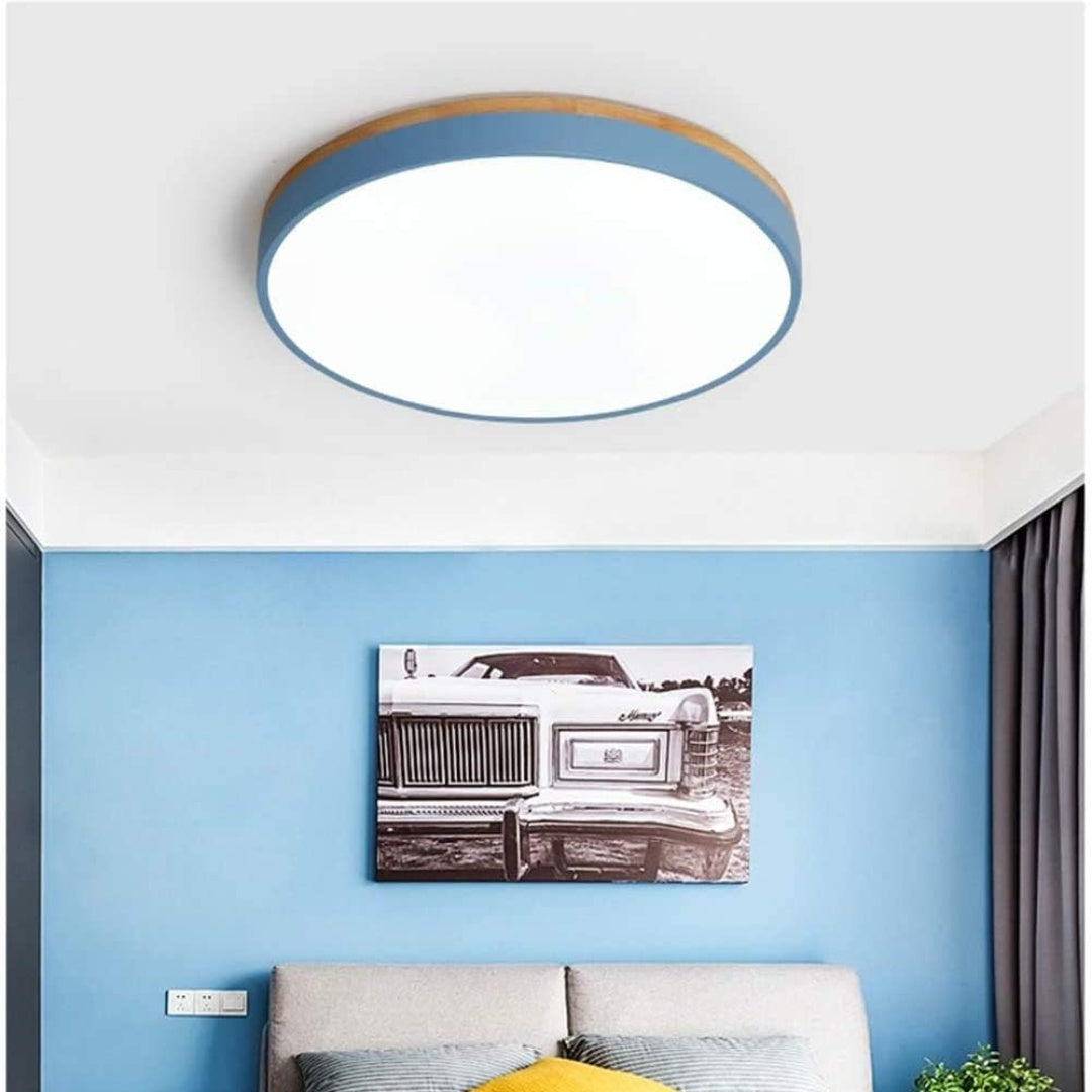 Natural Flush Mount LED Ceiling Light with Soft Ambient Glow