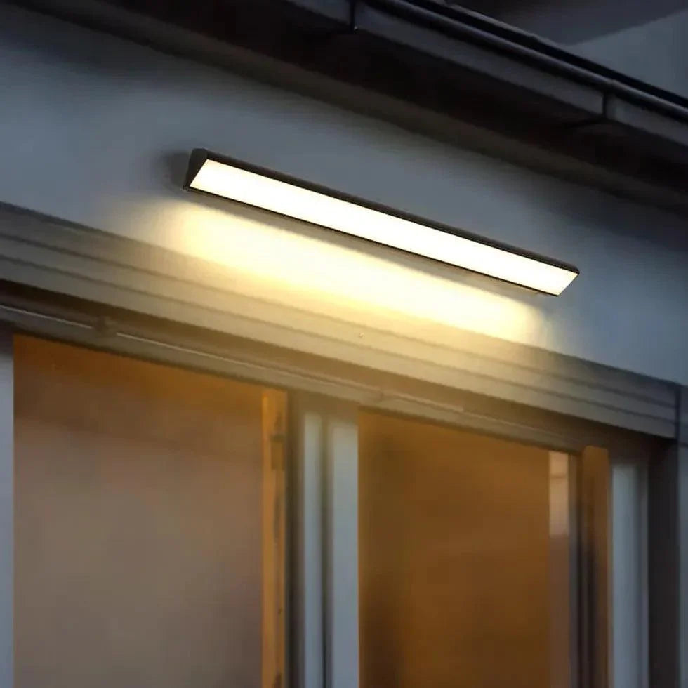 Modern Outdoor LED Wall Light Black Waterproof Fixture for Garden and Patio