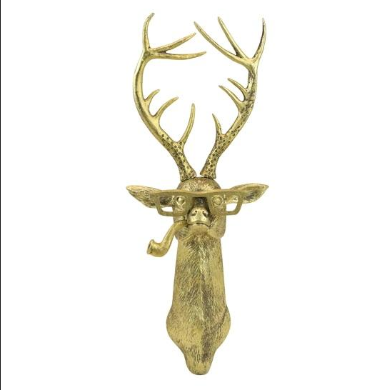 Vintage Stag Head Wall Decor Woodland Resin Animal Head for Home