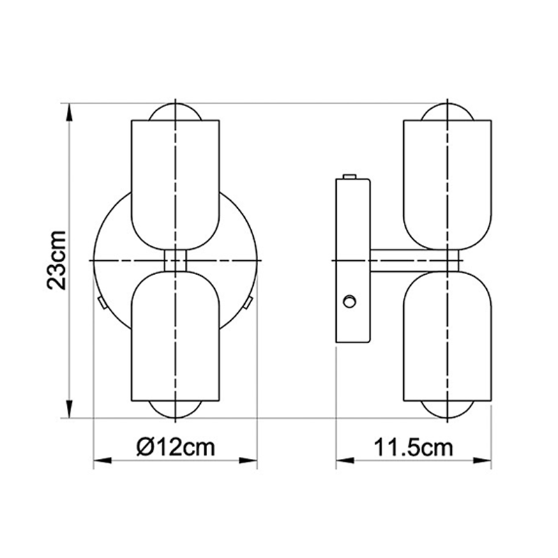 Modern Cream Double Head Wall Light – E14 LED Indoor Sconce