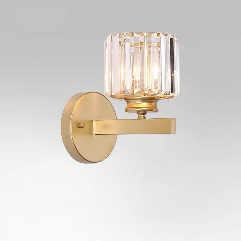 Crystal Wall Light for Hallway – Round or Square Modern Fixture