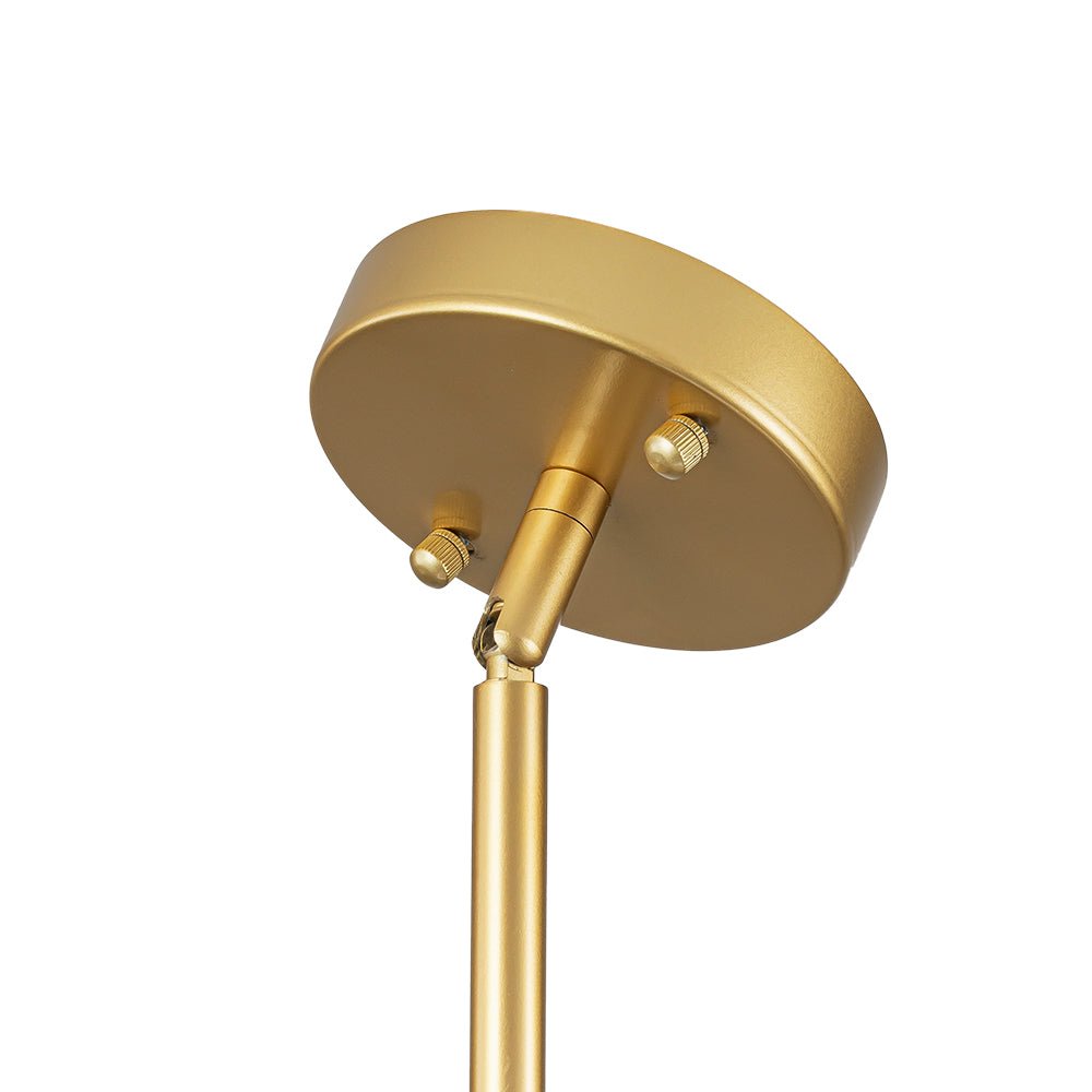12 Light Opal Glass Bubble Sputnik Chandelier in Brass Finish