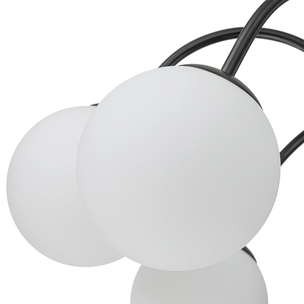 Mid Century Globe Bubble Chandelier with Frosted Glass