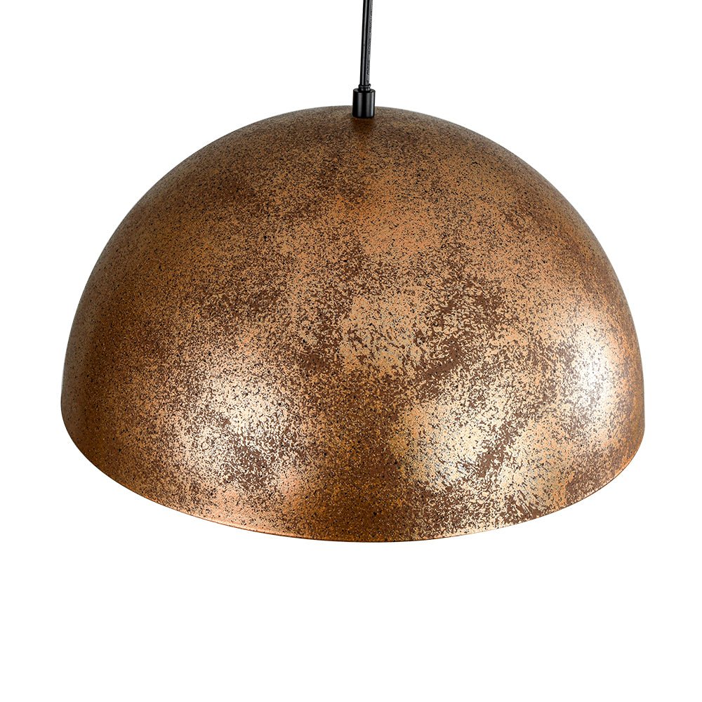 Oversized Dome Metal Pendant Light with Gold Interior