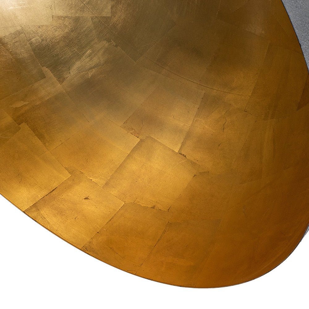 Oversized Dome Metal Pendant Light with Gold Interior