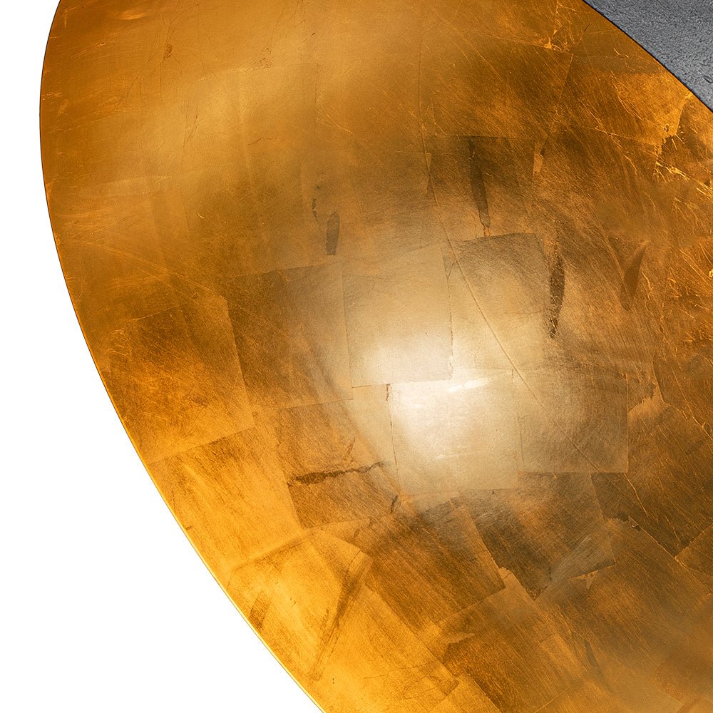 Oversized Dome Metal Pendant Light with Gold Interior