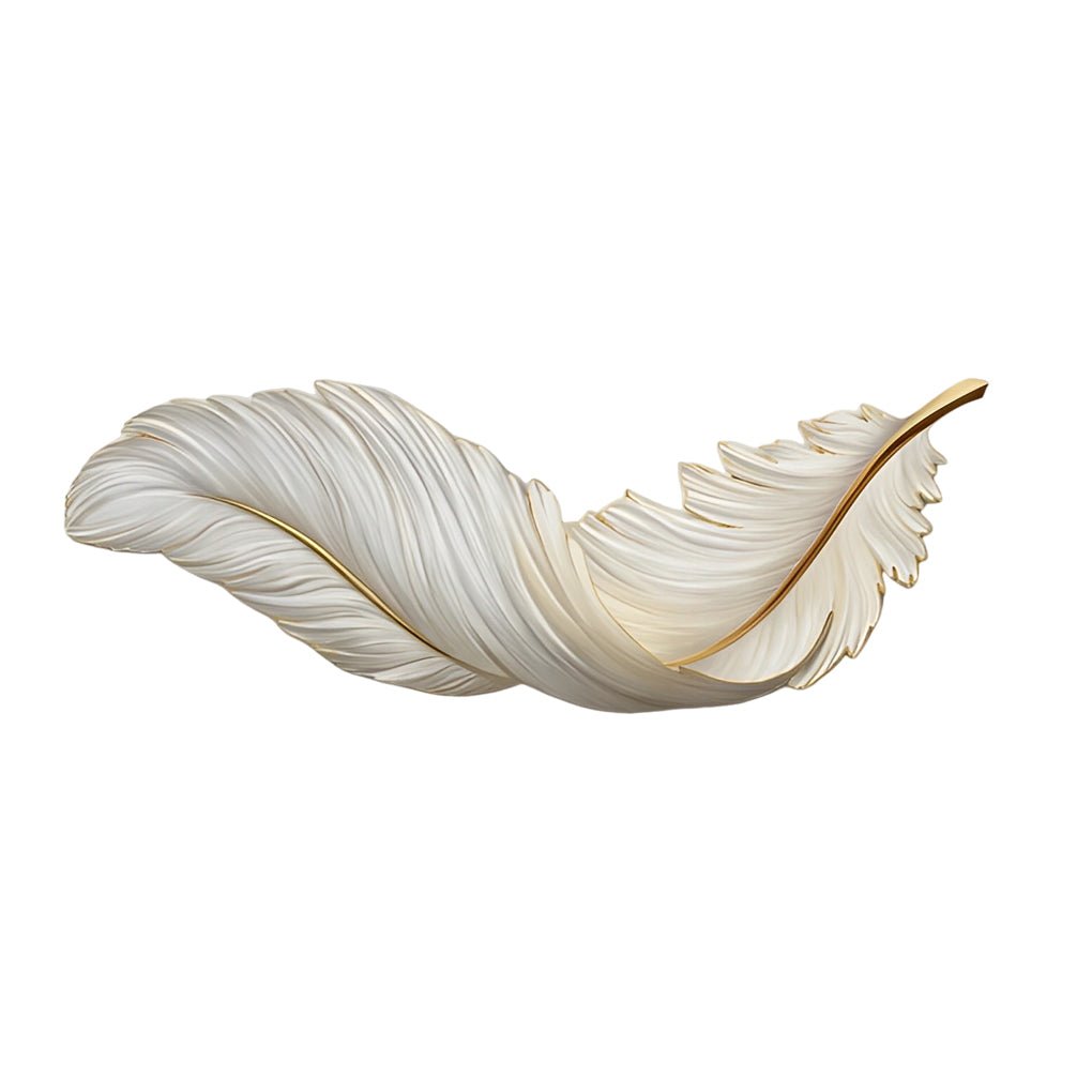 Modern Feather Wall Light with LED Remote Control and USB Power