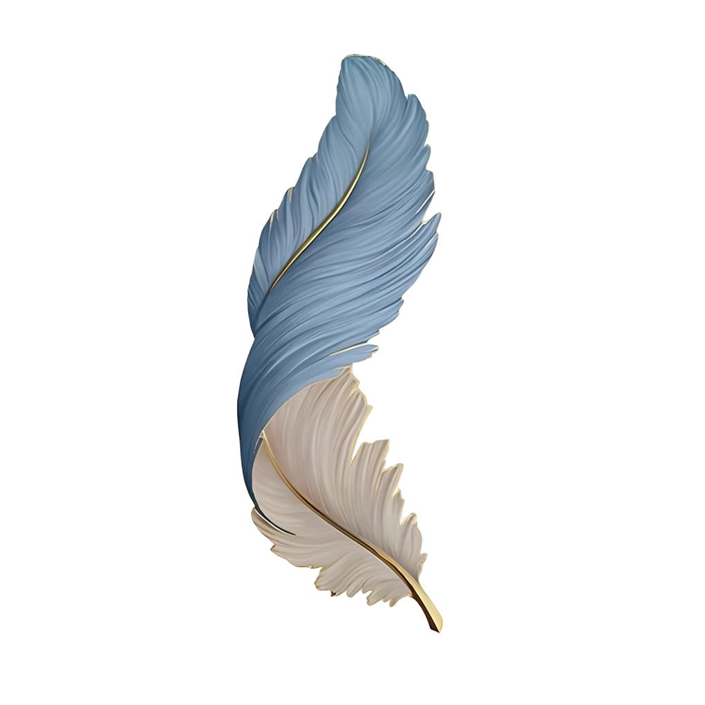 Modern Feather Wall Light with LED Remote Control and USB Power