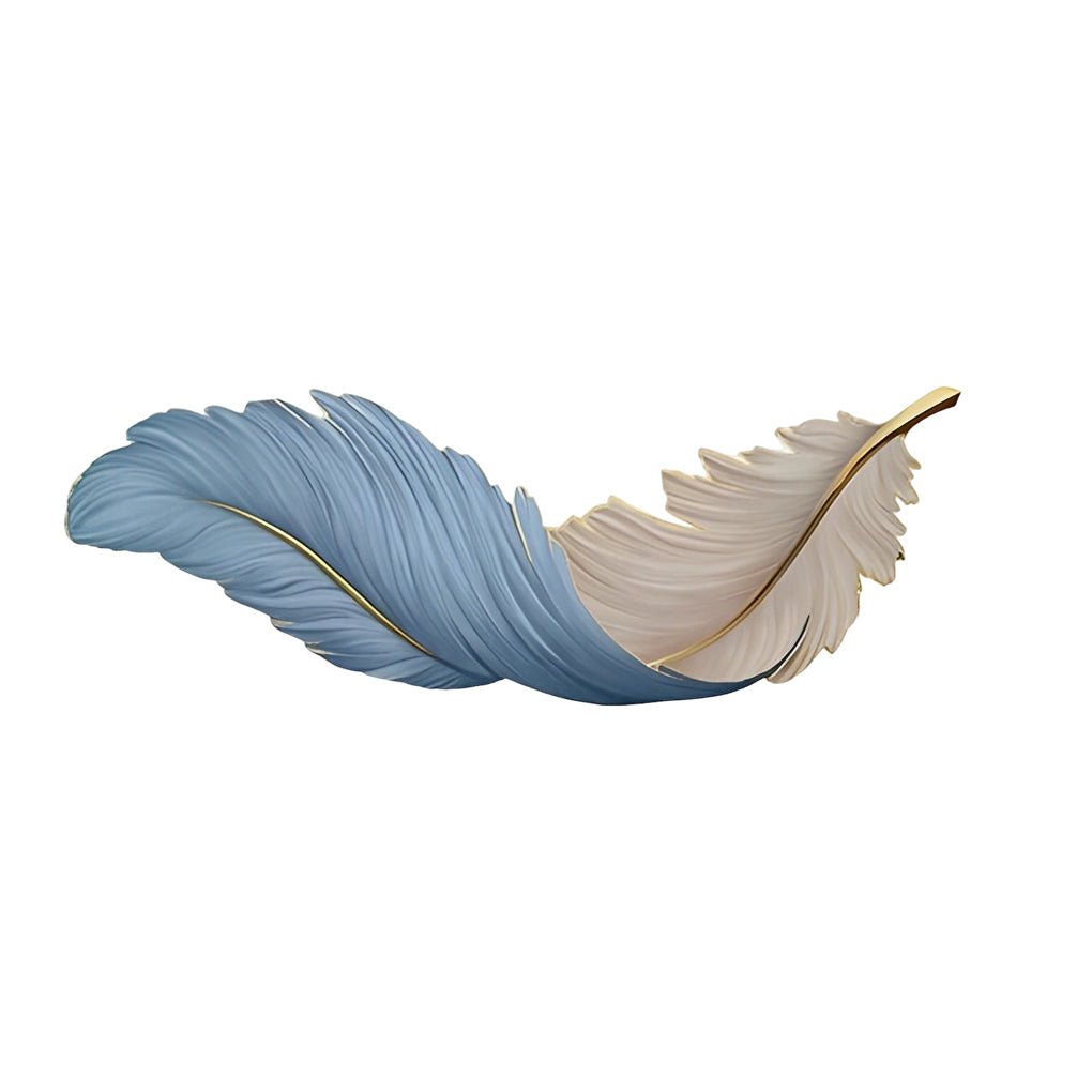 Modern Feather Wall Light with LED Remote Control and USB Power