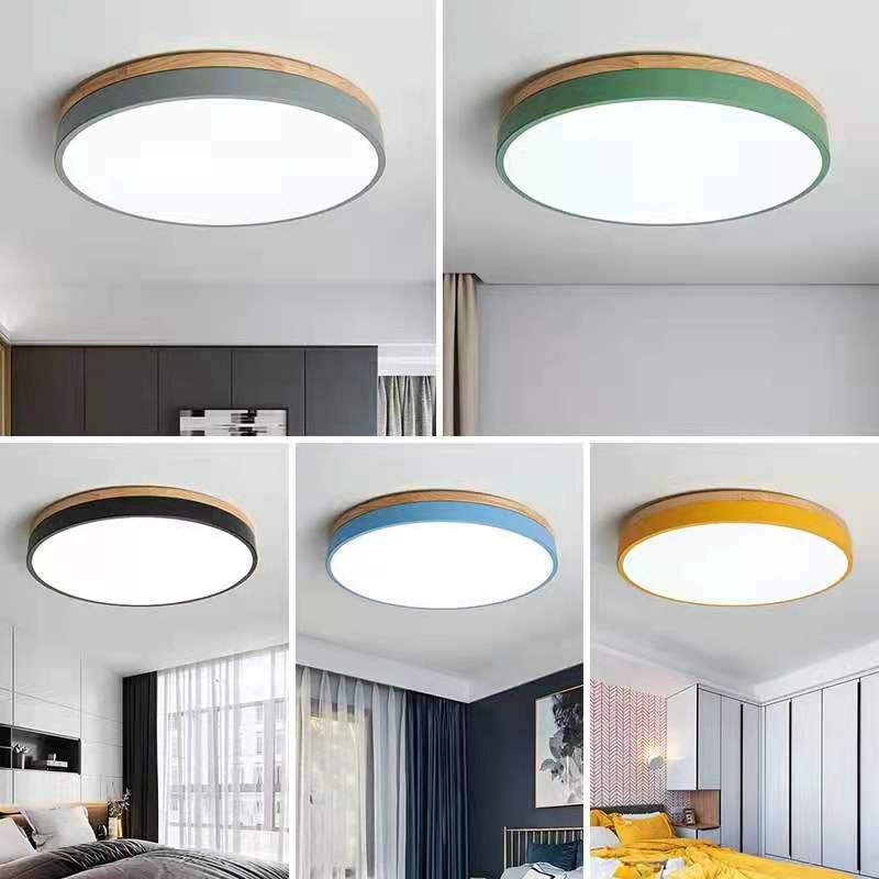 Natural Flush Mount LED Ceiling Light with Soft Ambient Glow
