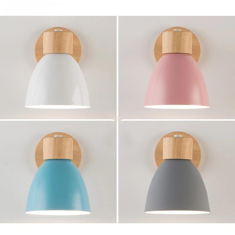 Wooden Nordic Wall Light – Modern Hanging Pull-Switch Lamp