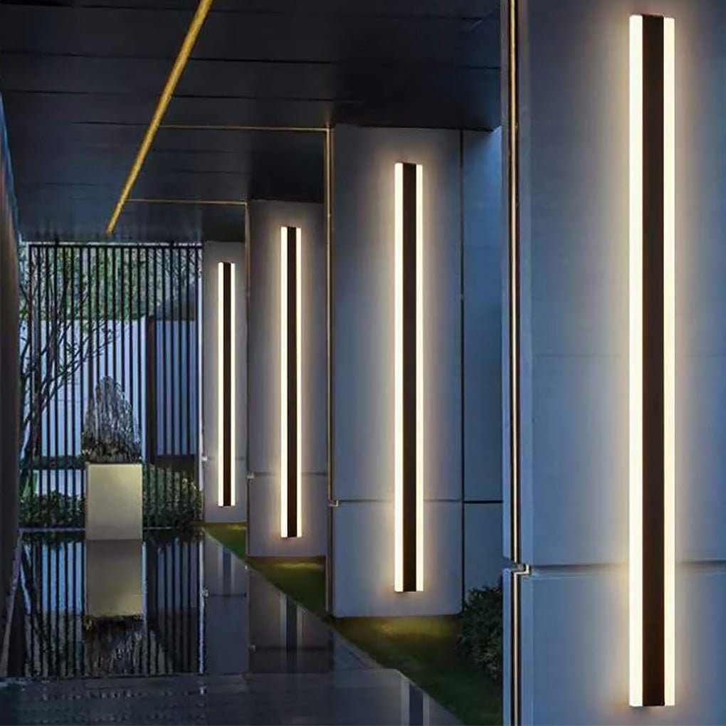 Minimalist RGB LED Outdoor Wall Light Waterproof Linear