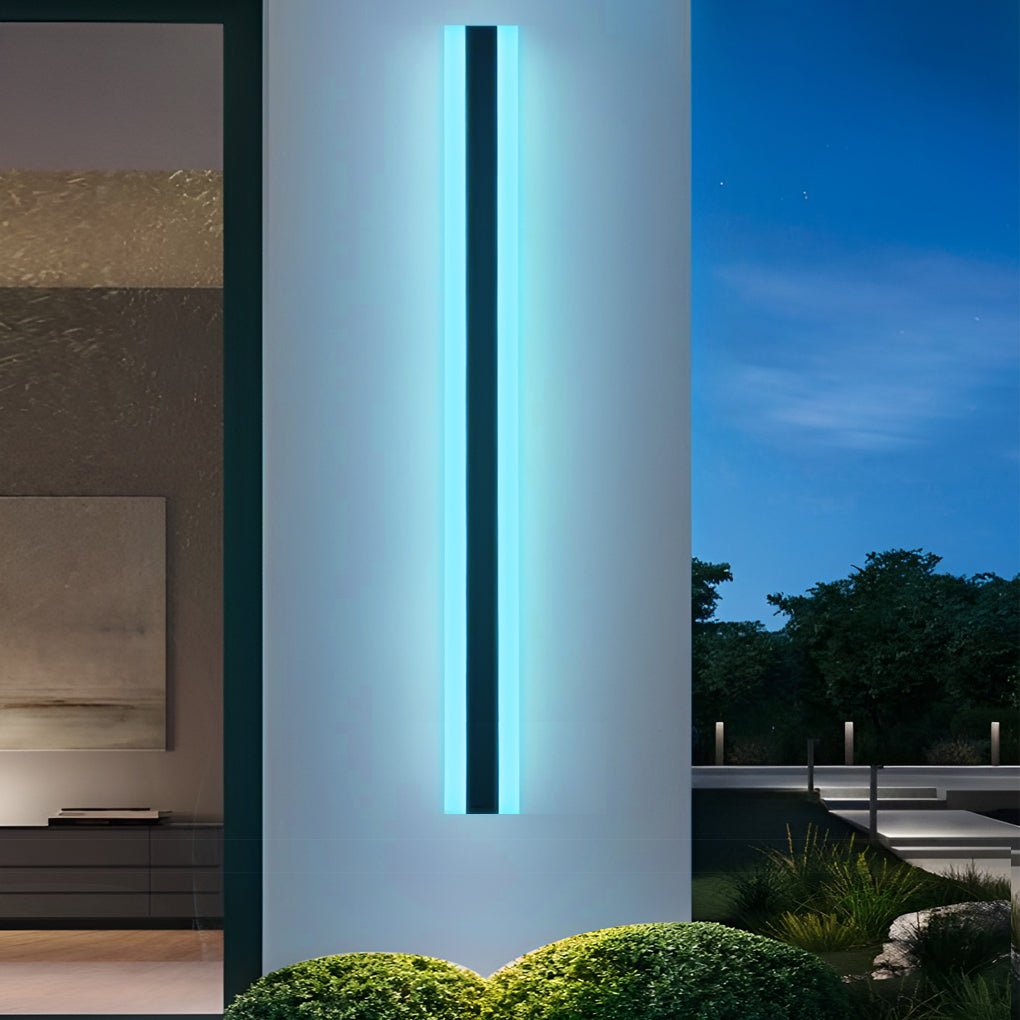 Minimalist RGB LED Outdoor Wall Light Waterproof Linear